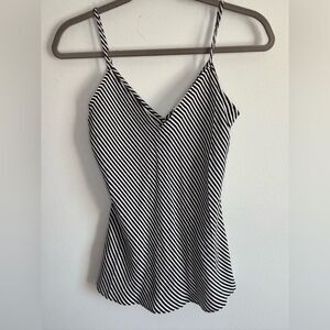 Frame EUC black/white striped 100% silk tank top Size XS